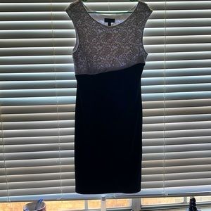 Black and White Lace Top Dress